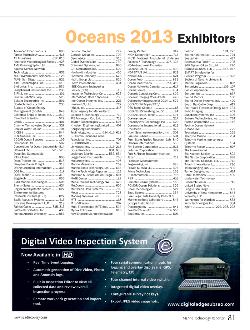 Marine Technology Magazine, page 81,  Sep 2013