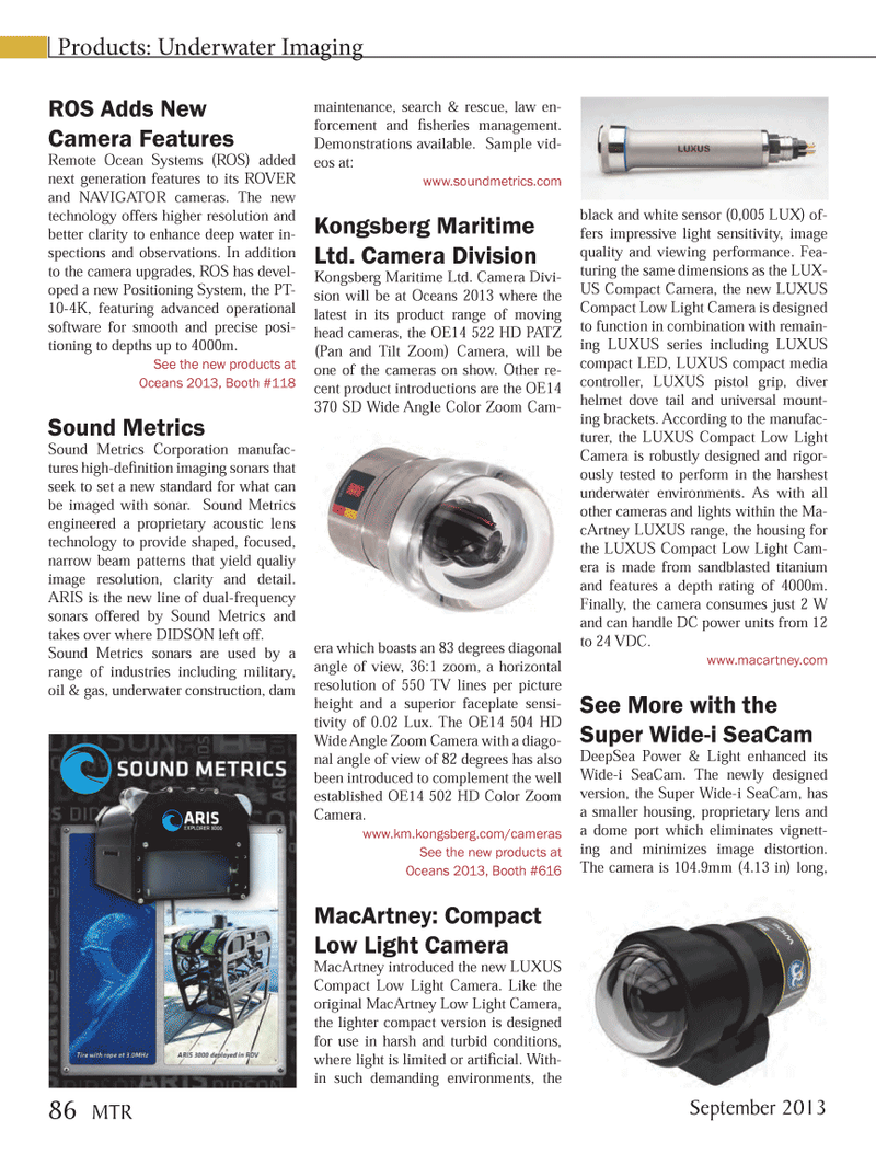 Marine Technology Magazine, page 86,  Sep 2013