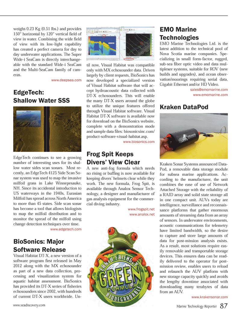 Marine Technology Magazine, page 87,  Sep 2013