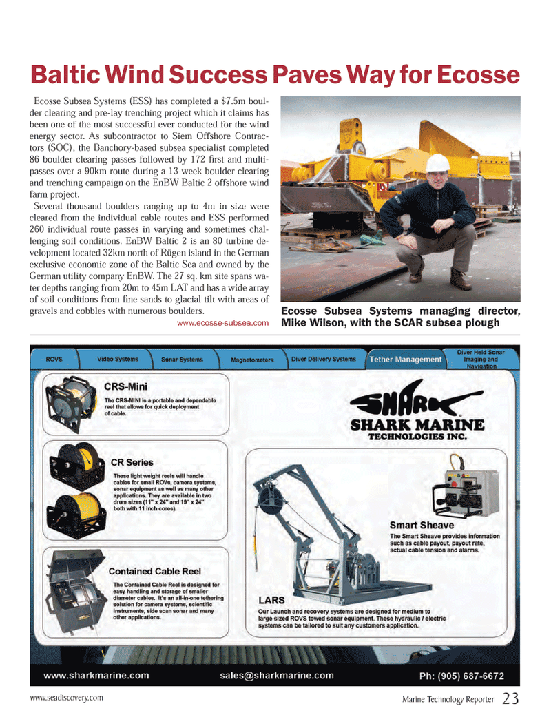 Marine Technology Magazine, page 23,  Oct 2013