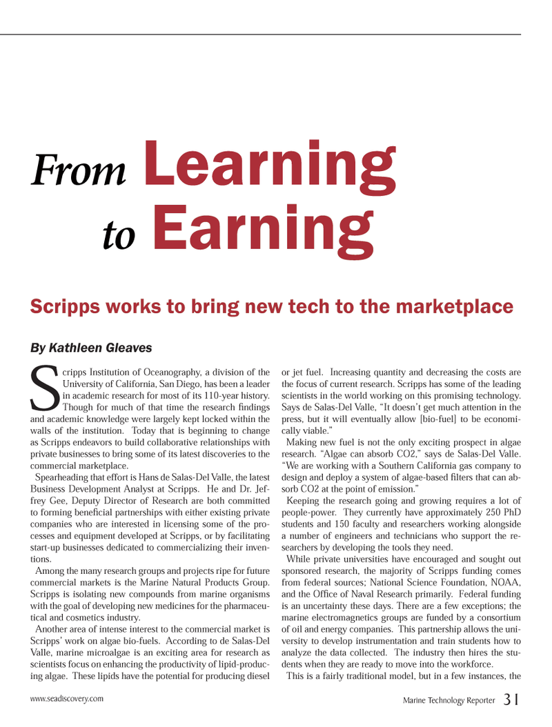 Marine Technology Magazine, page 31,  Oct 2013