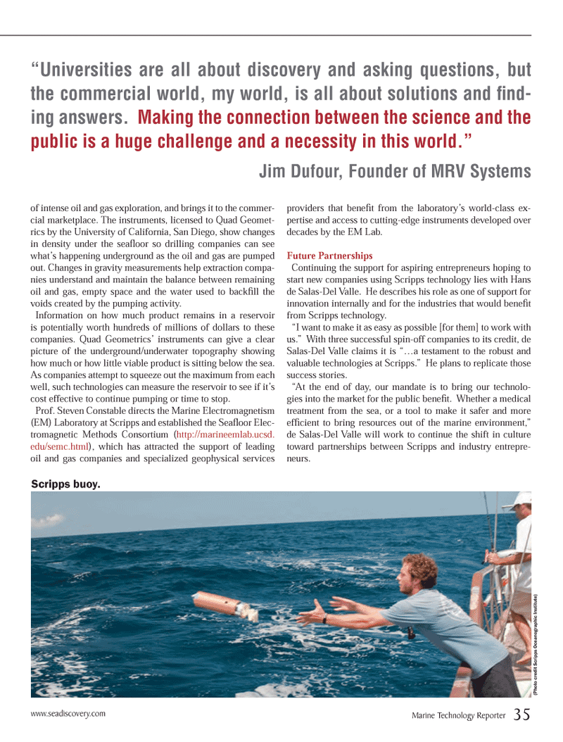 Marine Technology Magazine, page 35,  Oct 2013