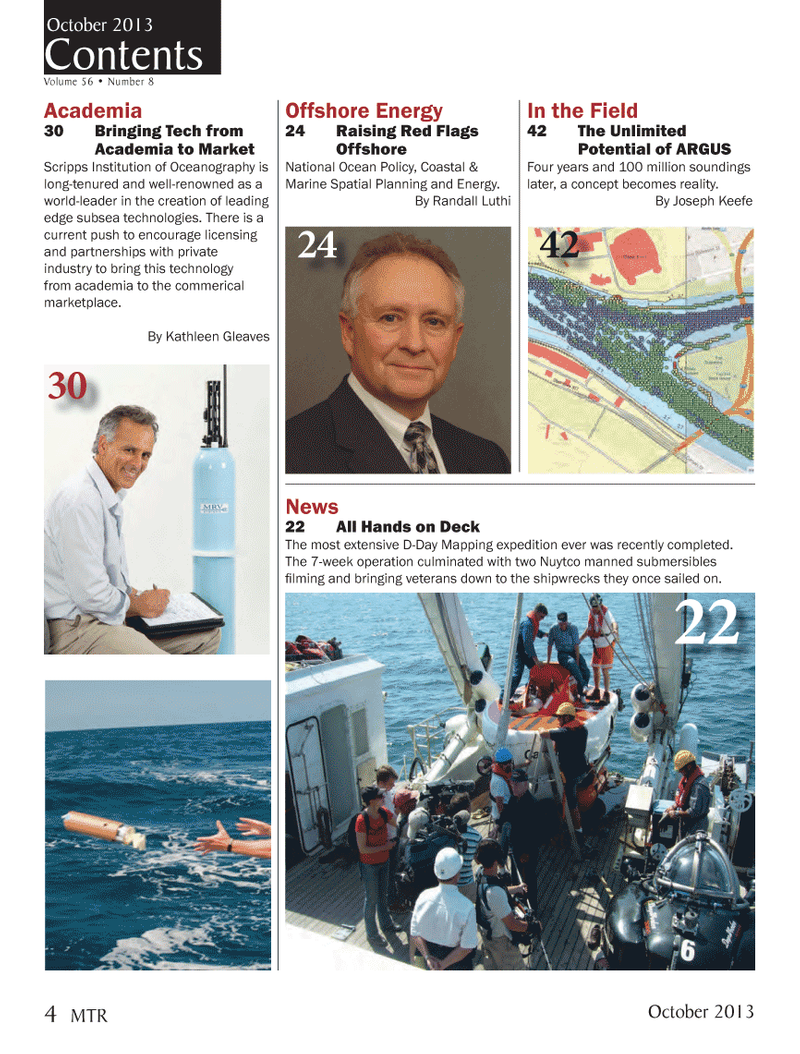 Marine Technology Magazine, page 4,  Oct 2013