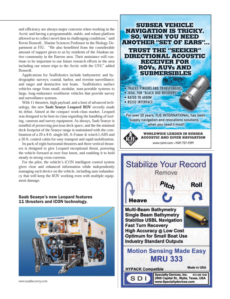 Marine Technology Magazine, page 41,  Jan 2014
