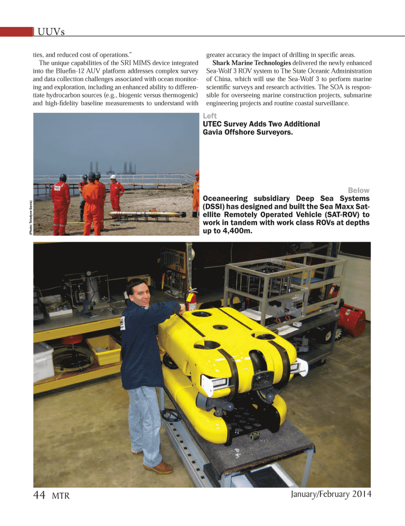 Marine Technology Magazine, page 44,  Jan 2014