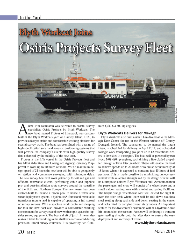 Marine Technology Magazine, page 20,  Mar 2014