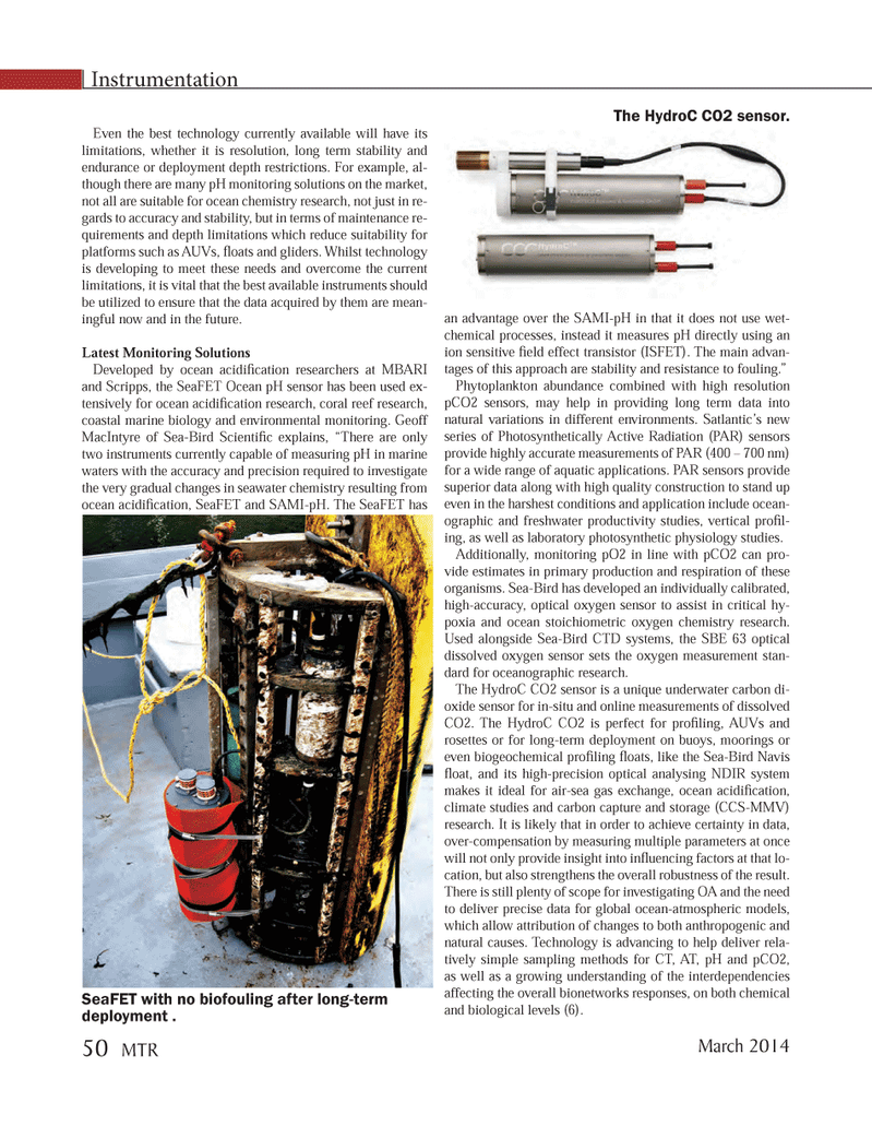 Marine Technology Magazine, page 50,  Mar 2014
