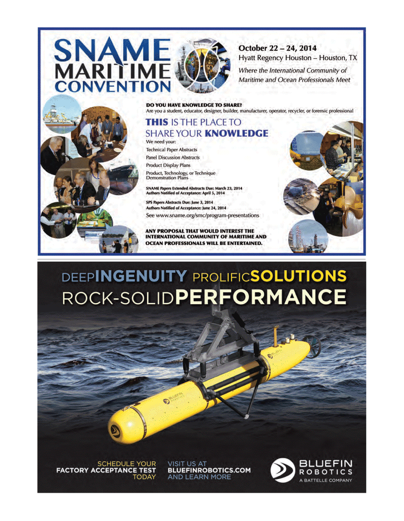 Marine Technology Magazine, page 53,  Mar 2014