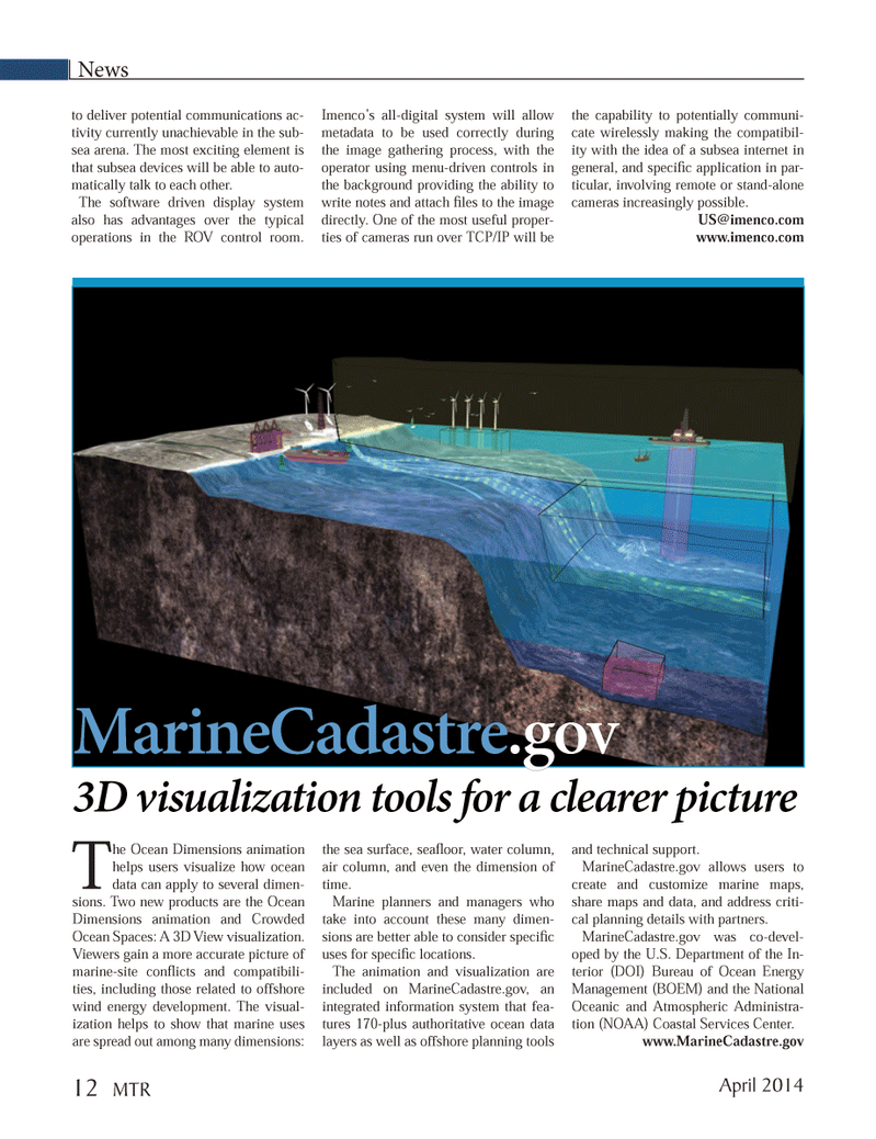 Marine Technology Magazine, page 12,  Apr 2014