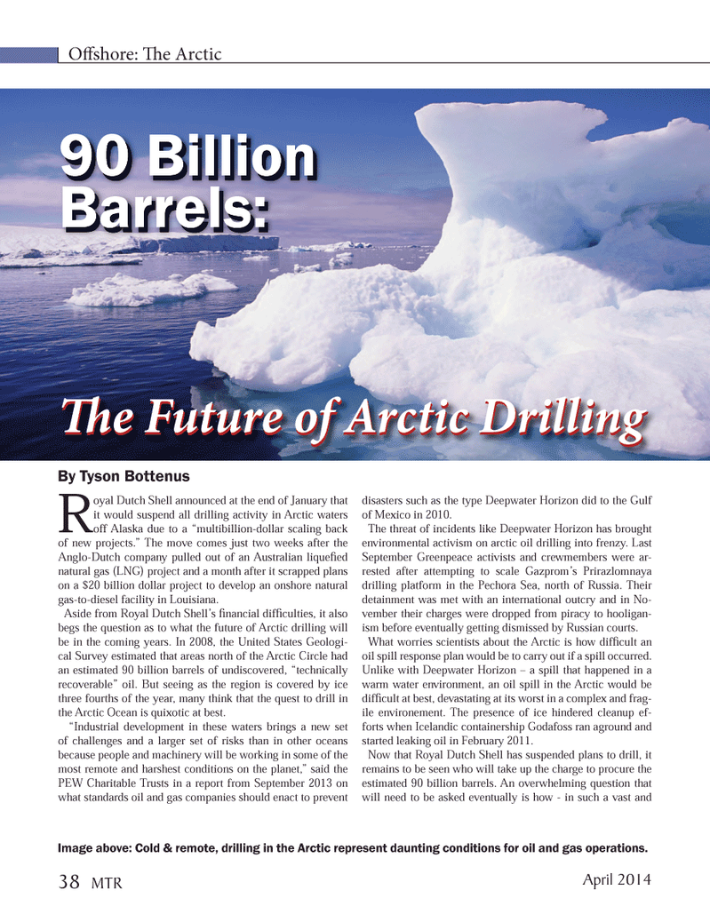 Marine Technology Magazine, page 38,  Apr 2014