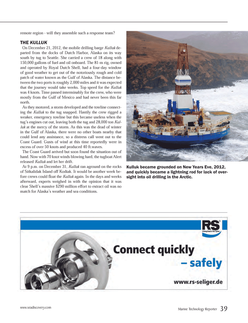 Marine Technology Magazine, page 39,  Apr 2014
