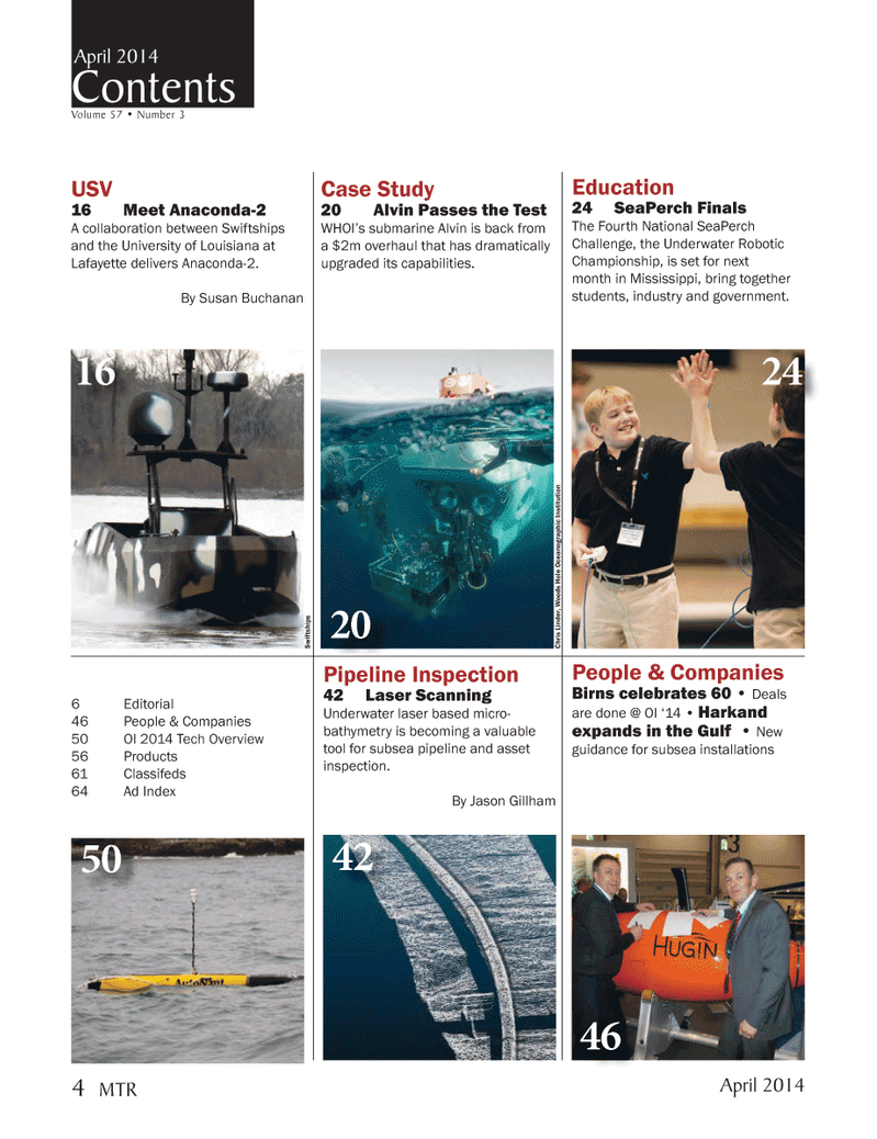 Marine Technology Magazine, page 4,  Apr 2014