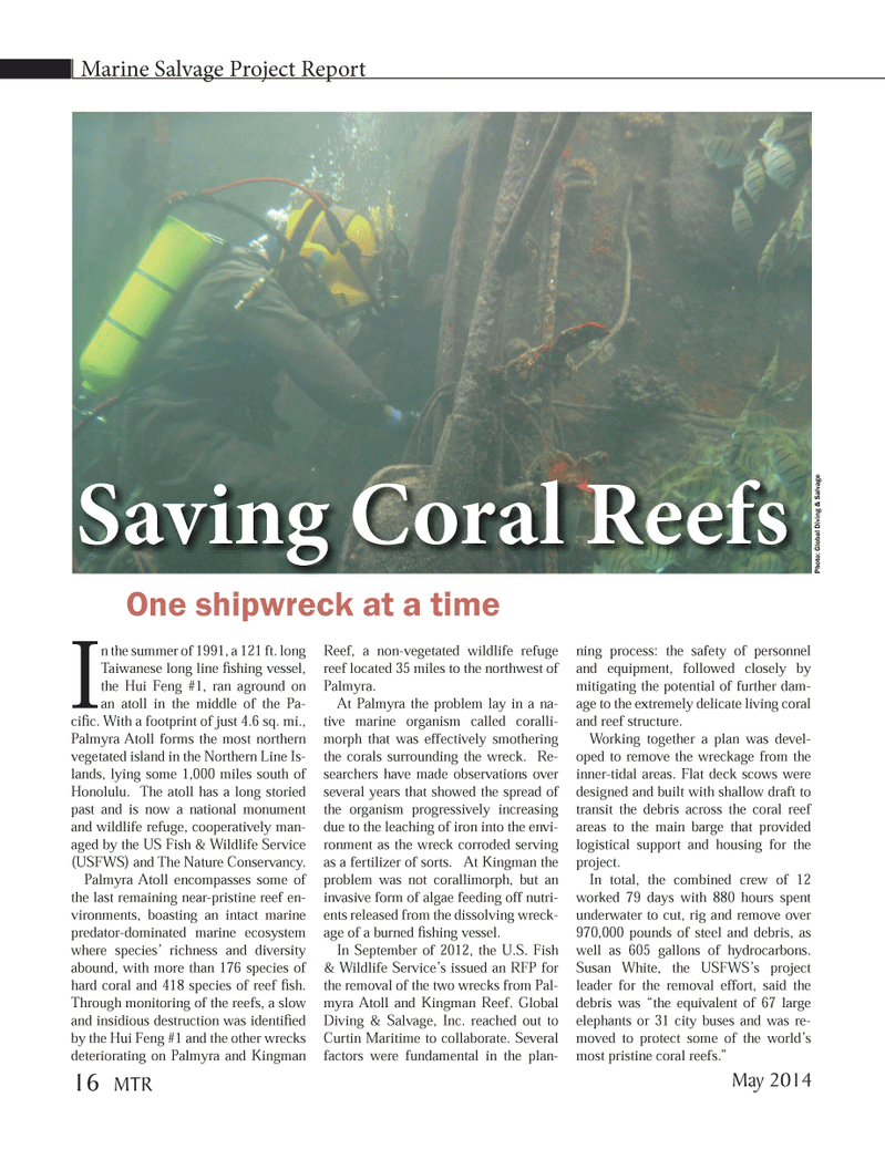 Marine Technology Magazine, page 16,  May 2014