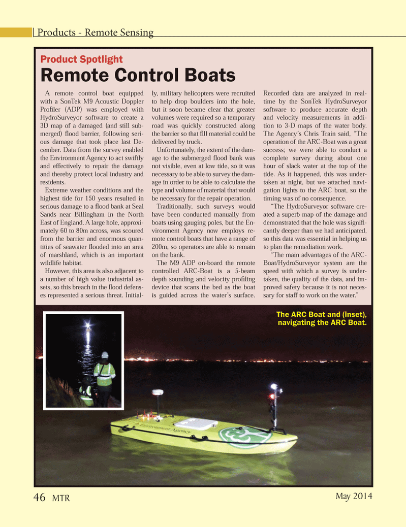 Marine Technology Magazine, page 46,  May 2014