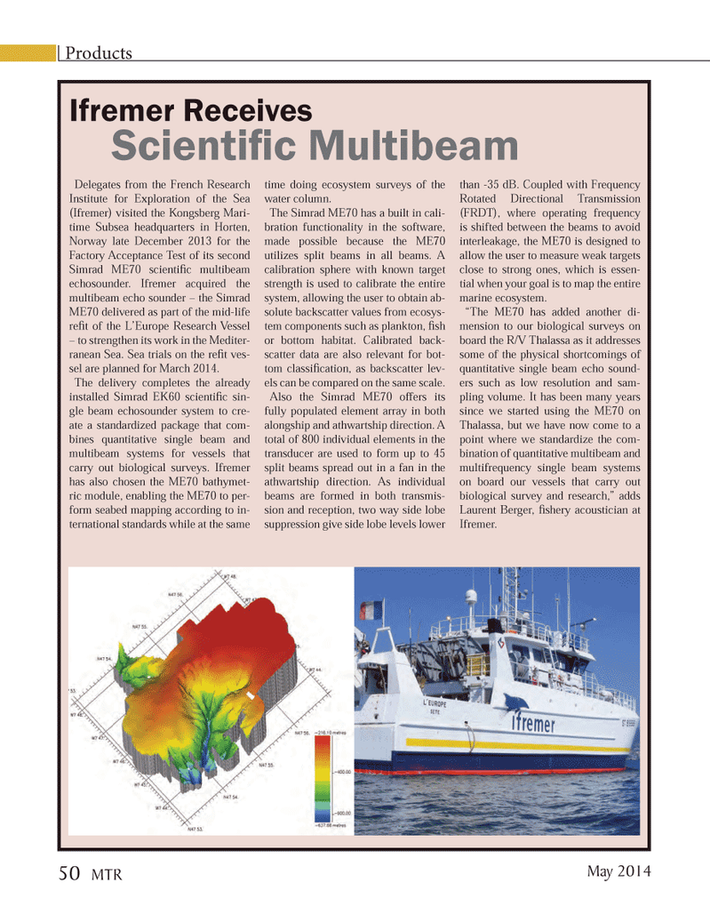 Marine Technology Magazine, page 50,  May 2014