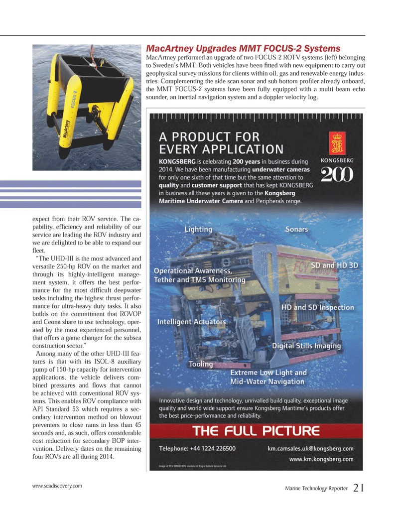 Marine Technology Magazine, page 21,  Jun 2014