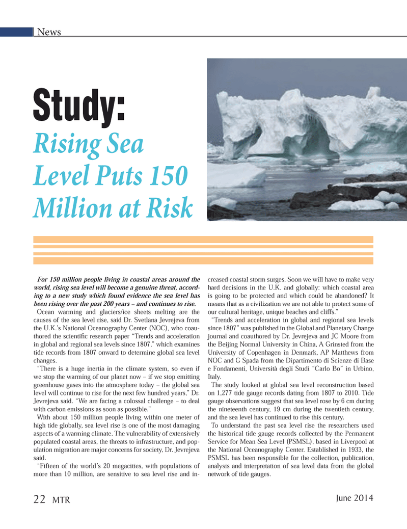 Marine Technology Magazine, page 22,  Jun 2014