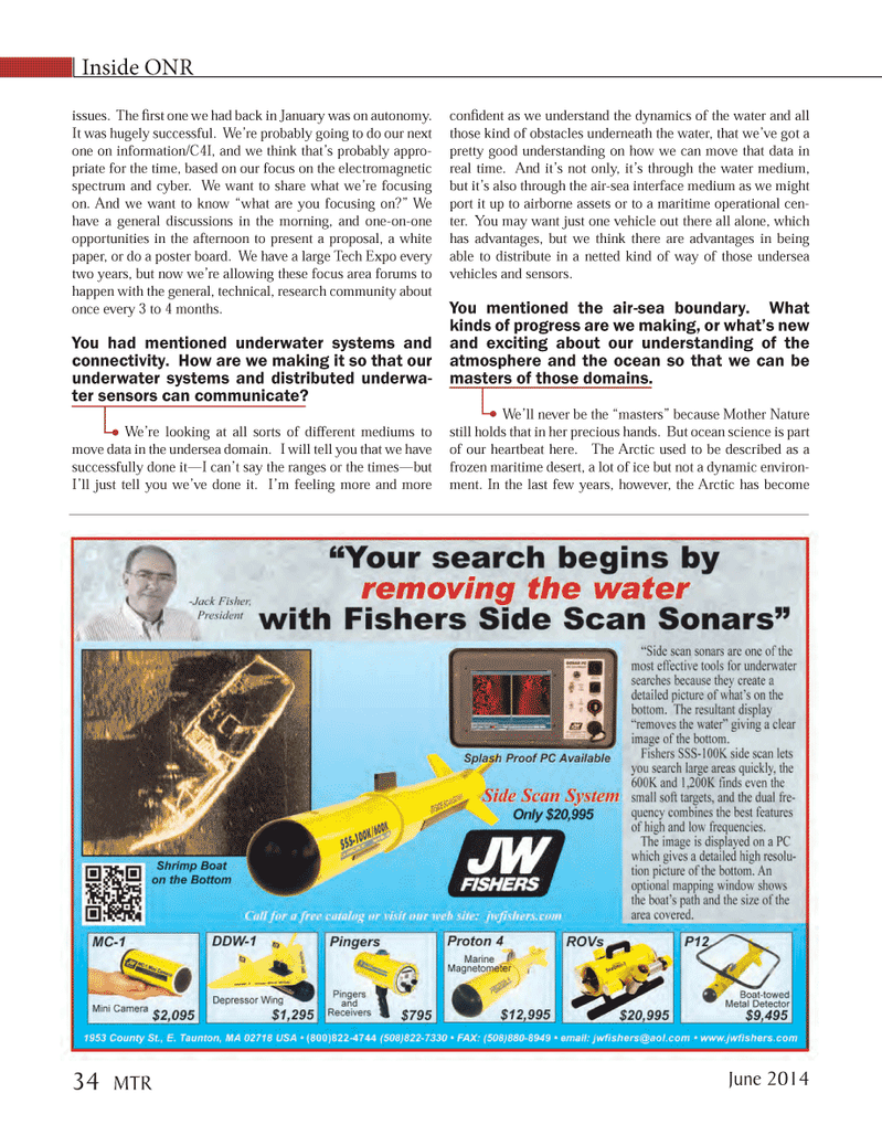 Marine Technology Magazine, page 34,  Jun 2014