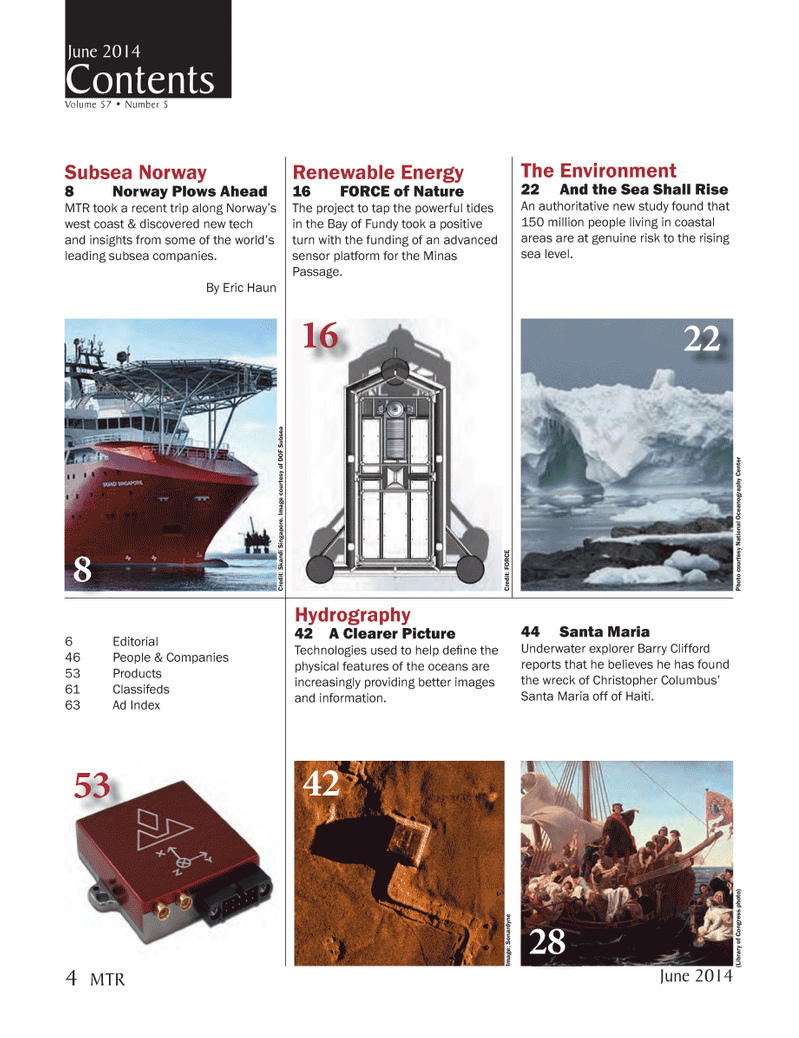 Marine Technology Magazine, page 4,  Jun 2014