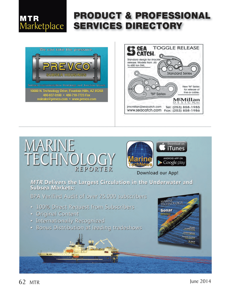 Marine Technology Magazine, page 62,  Jun 2014