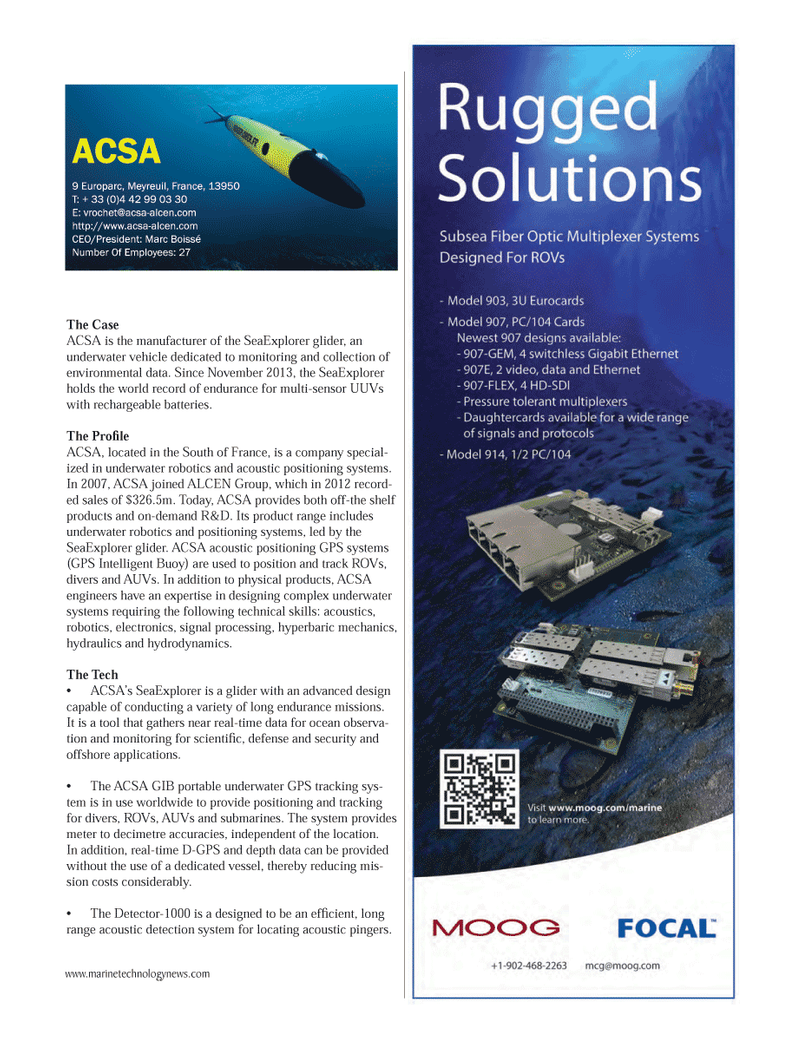 Marine Technology Magazine, page 17,  Jul 2014