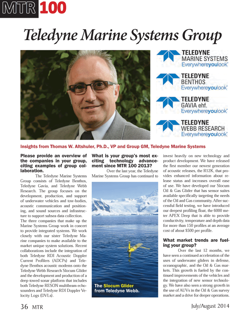 Marine Technology Magazine, page 36,  Jul 2014