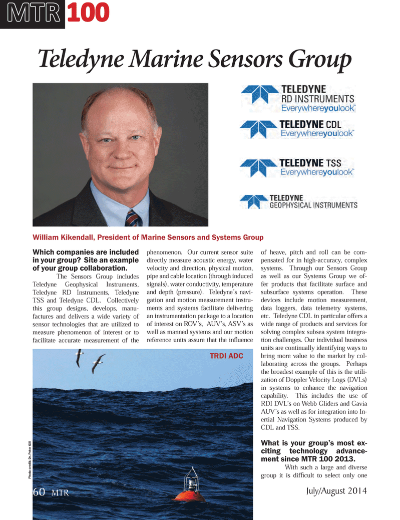 Marine Technology Magazine, page 60,  Jul 2014