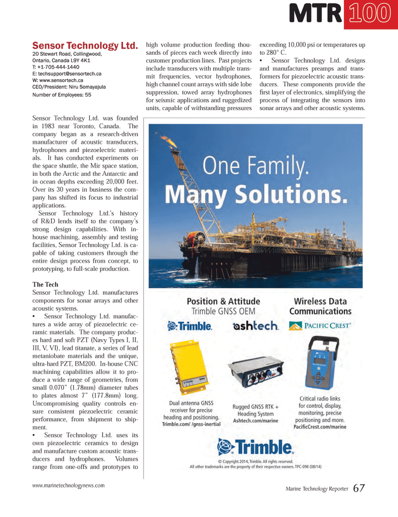 Marine Technology Magazine, page 67,  Jul 2014