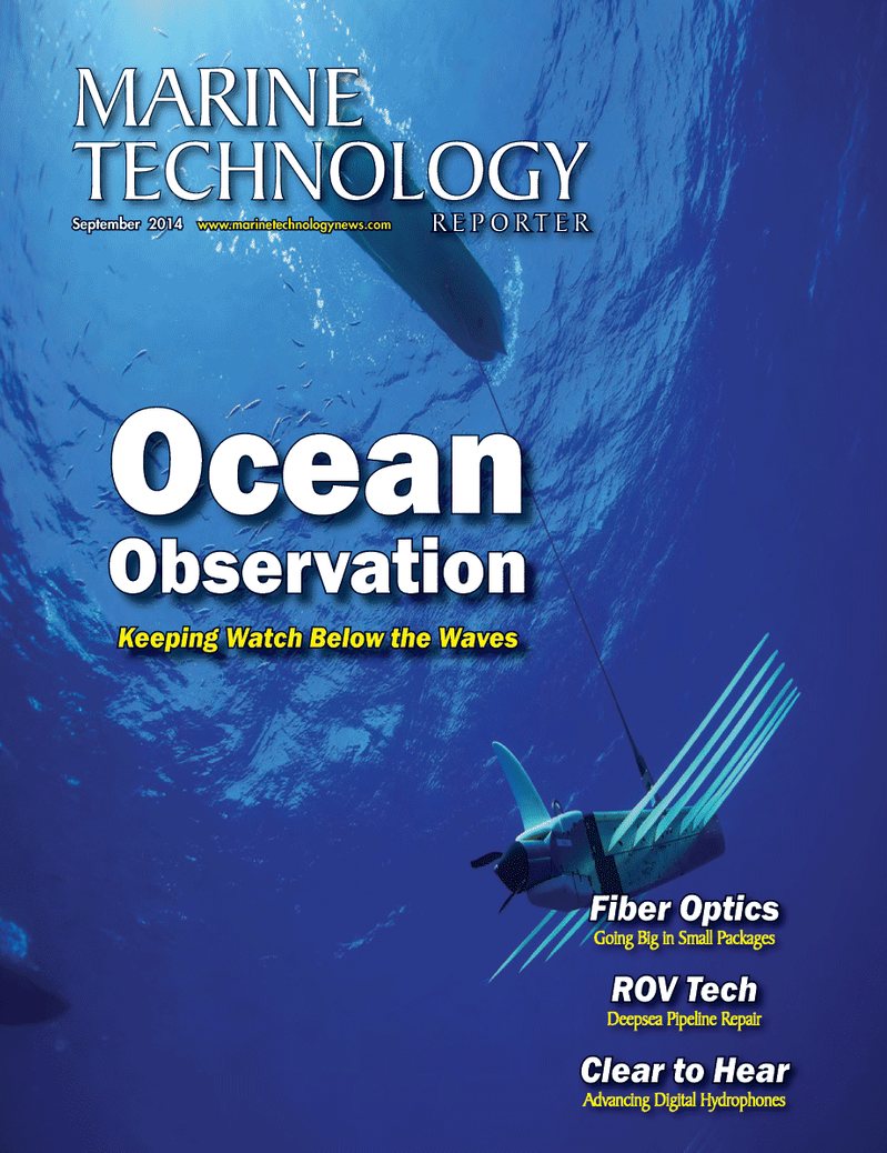 Marine Technology Magazine Cover Sep 2014 - Ocean Observation: Gliders, Buoys & Sub-Surface Networks