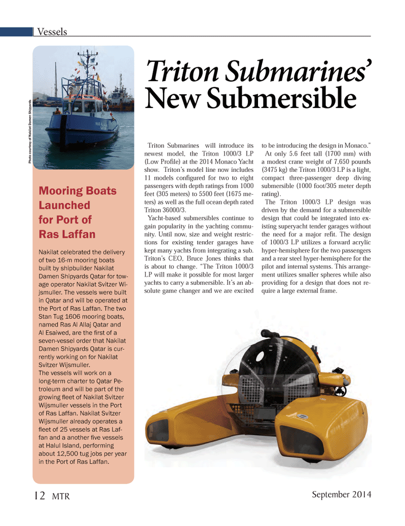 Marine Technology Magazine, page 12,  Sep 2014