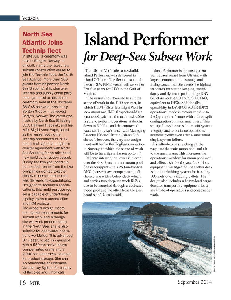 Marine Technology Magazine, page 16,  Sep 2014