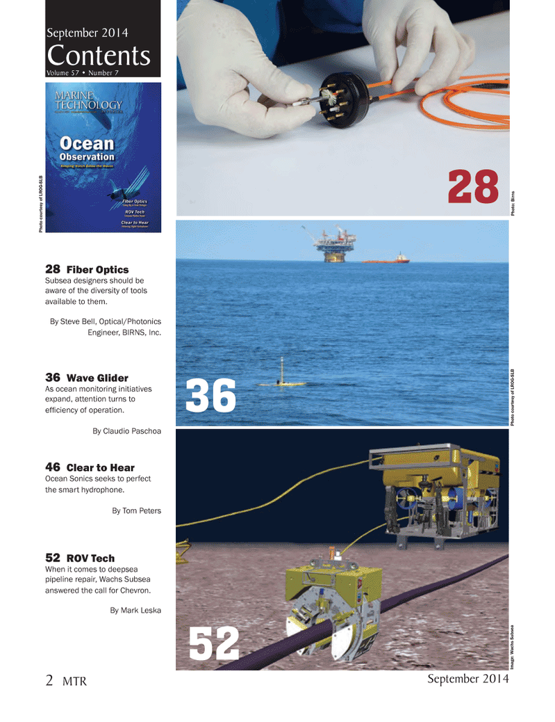 Marine Technology Magazine, page 2,  Sep 2014