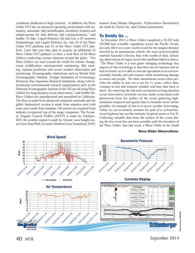 Marine Technology Magazine, page 40,  Sep 2014