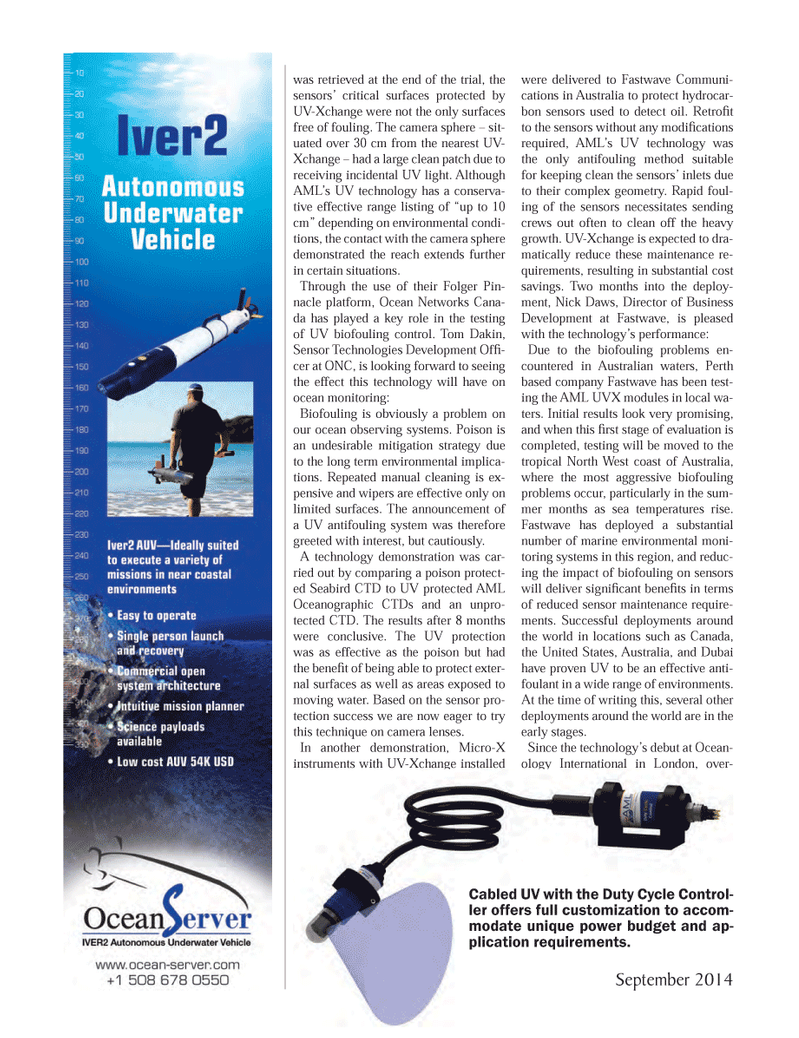 Marine Technology Magazine, page 60,  Sep 2014