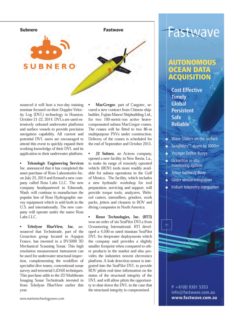 Marine Technology Magazine, page 69,  Sep 2014