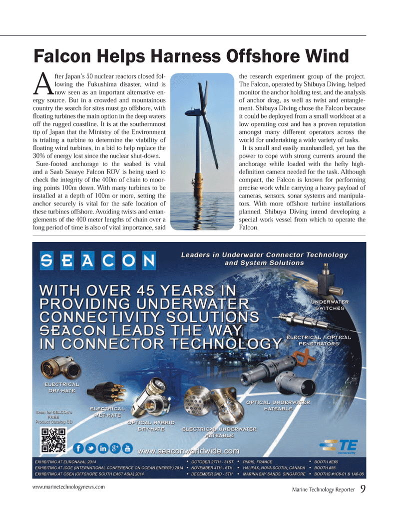 Marine Technology Magazine, page 9,  Oct 2014