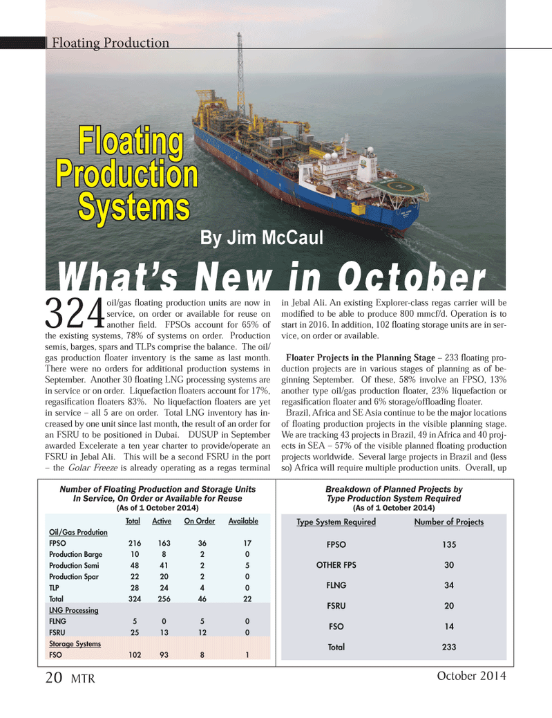 Marine Technology Magazine, page 20,  Oct 2014