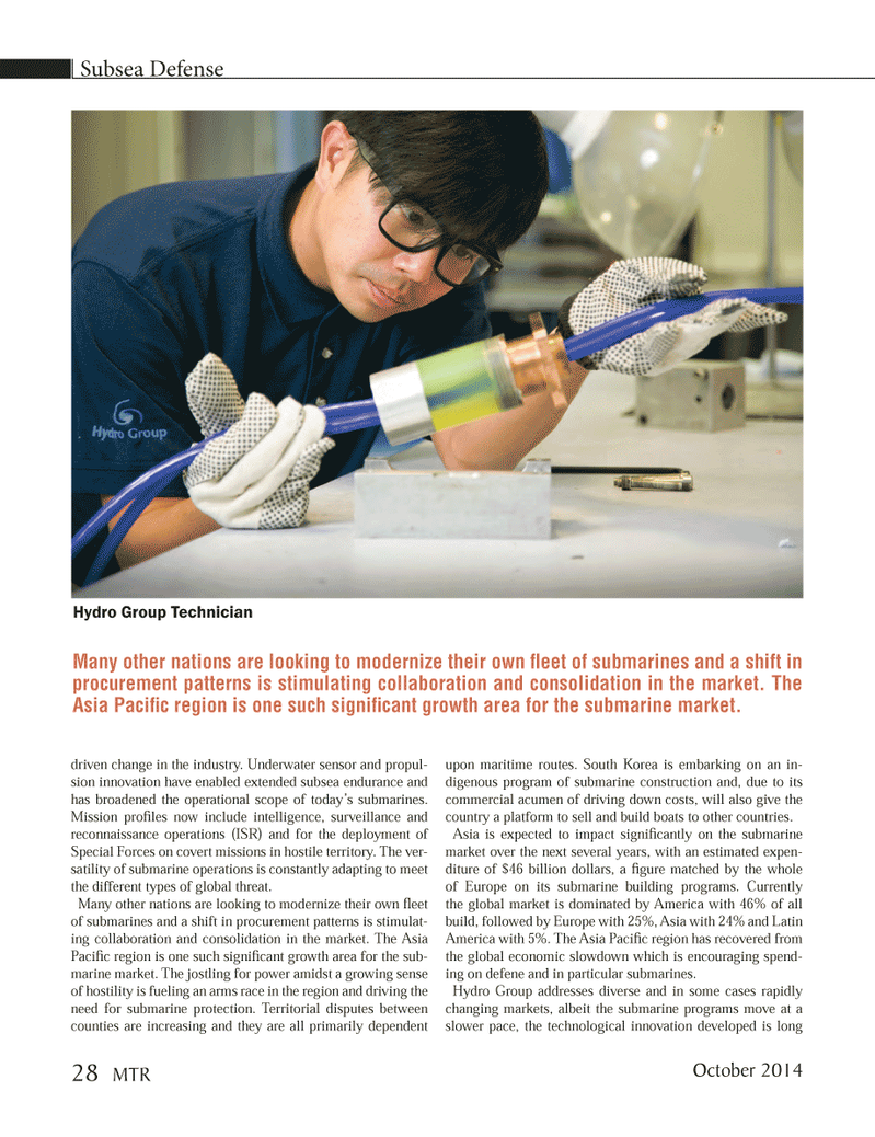 Marine Technology Magazine, page 28,  Oct 2014
