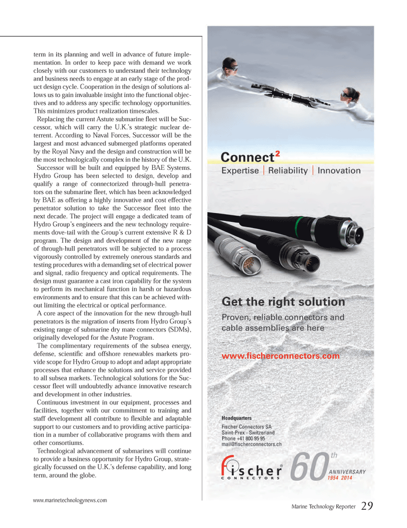 Marine Technology Magazine, page 29,  Oct 2014