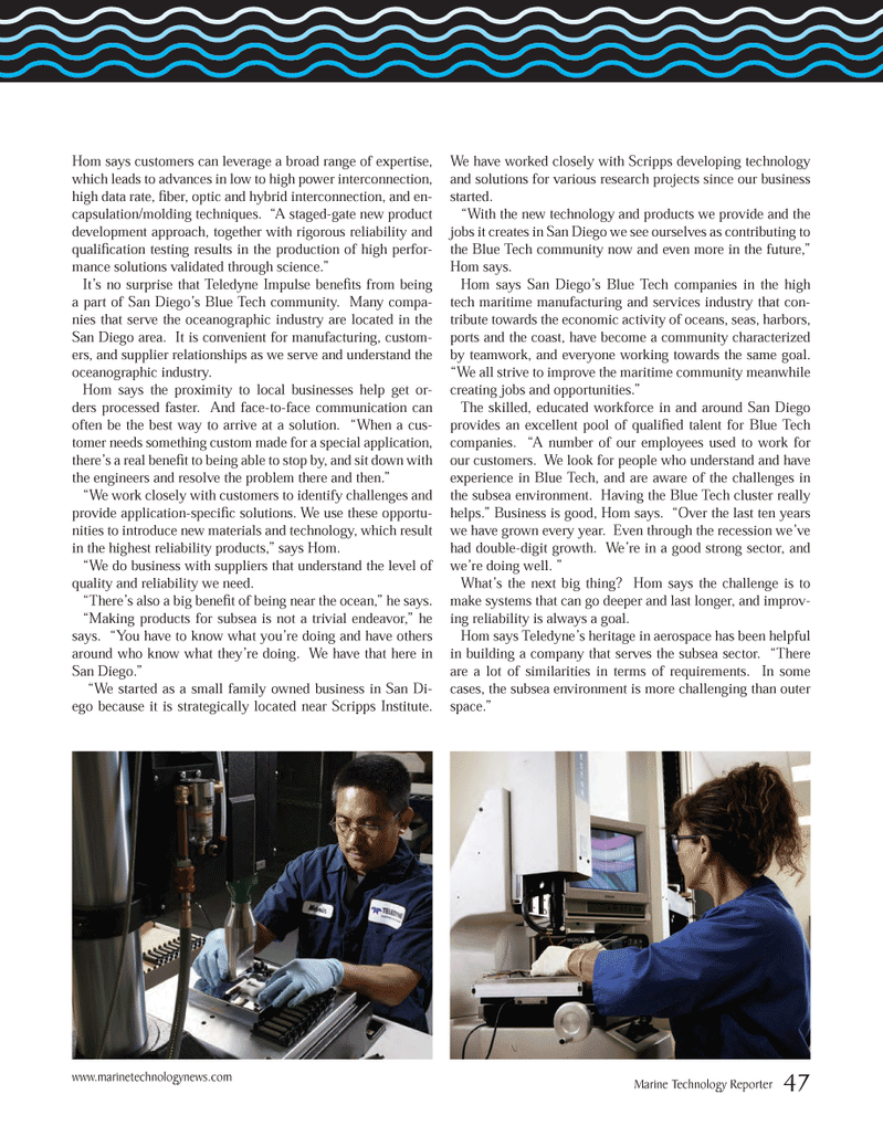 Marine Technology Magazine, page 47,  Oct 2014
