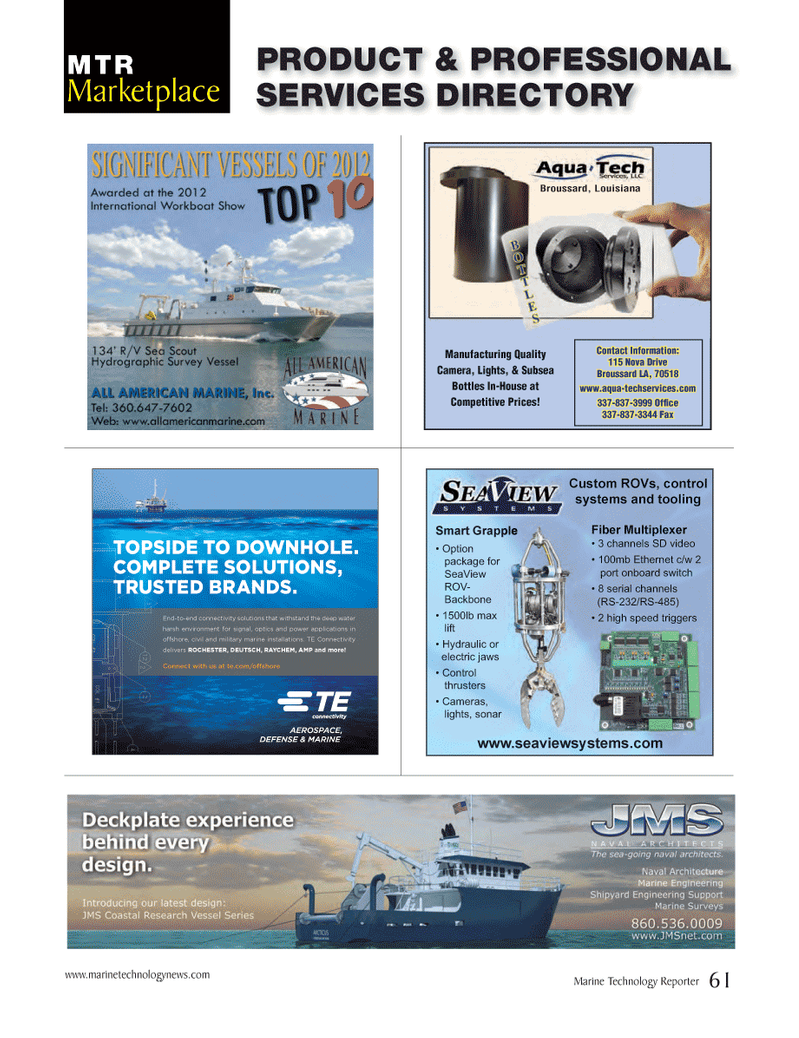 Marine Technology Magazine, page 61,  Oct 2014