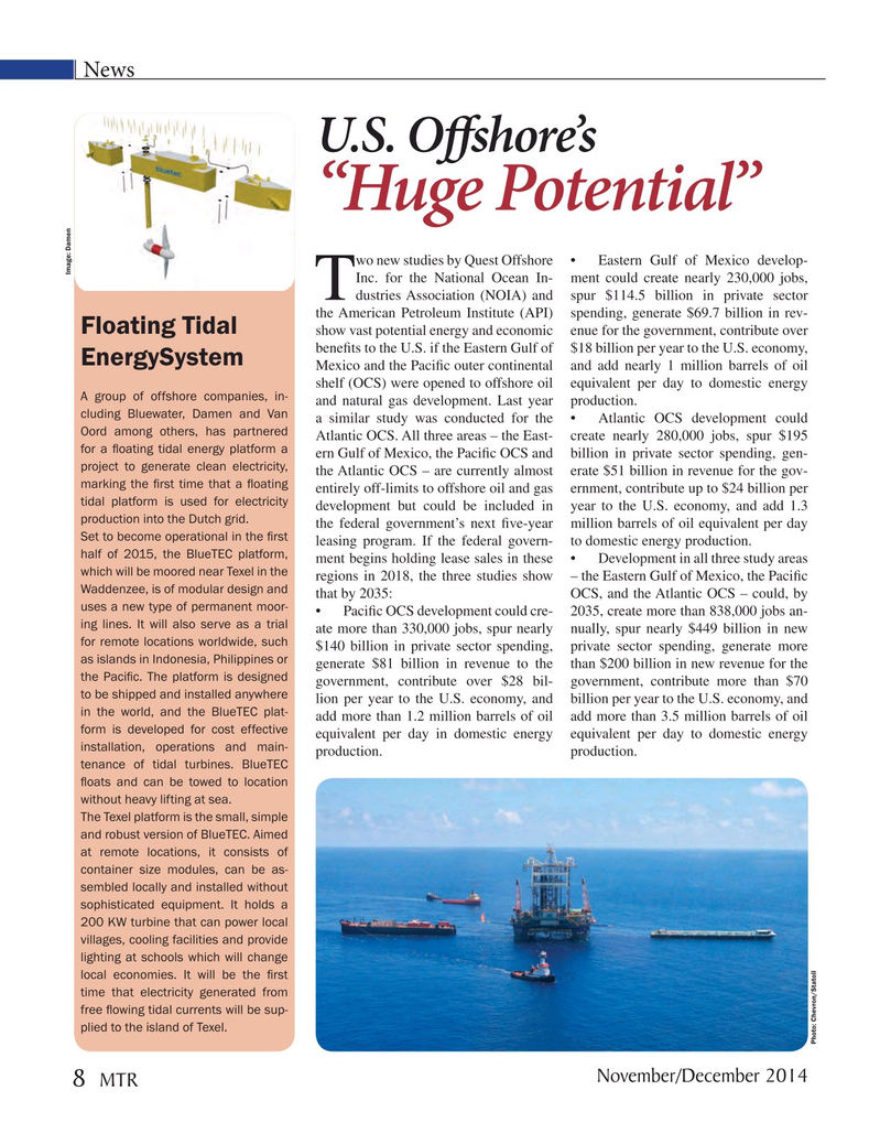 Marine Technology Magazine, page 8,  Nov 2014