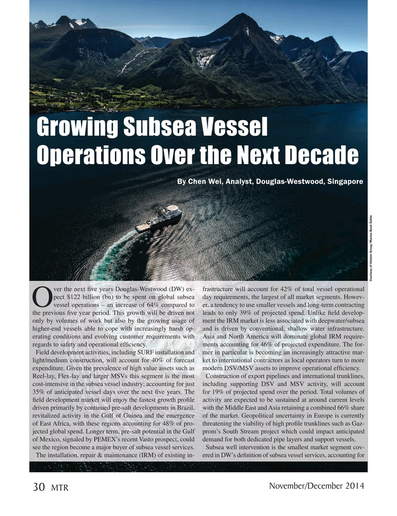 Marine Technology Magazine, page 30,  Nov 2014