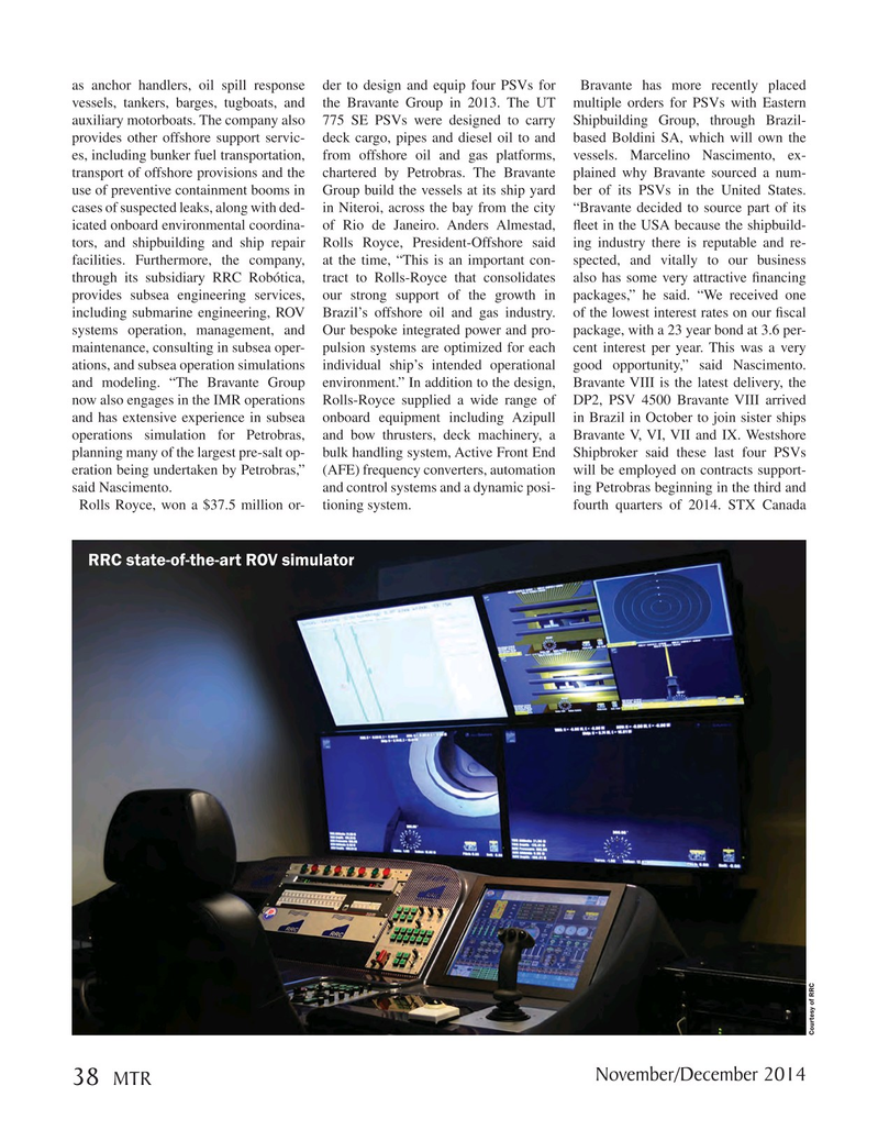 Marine Technology Magazine, page 38,  Nov 2014