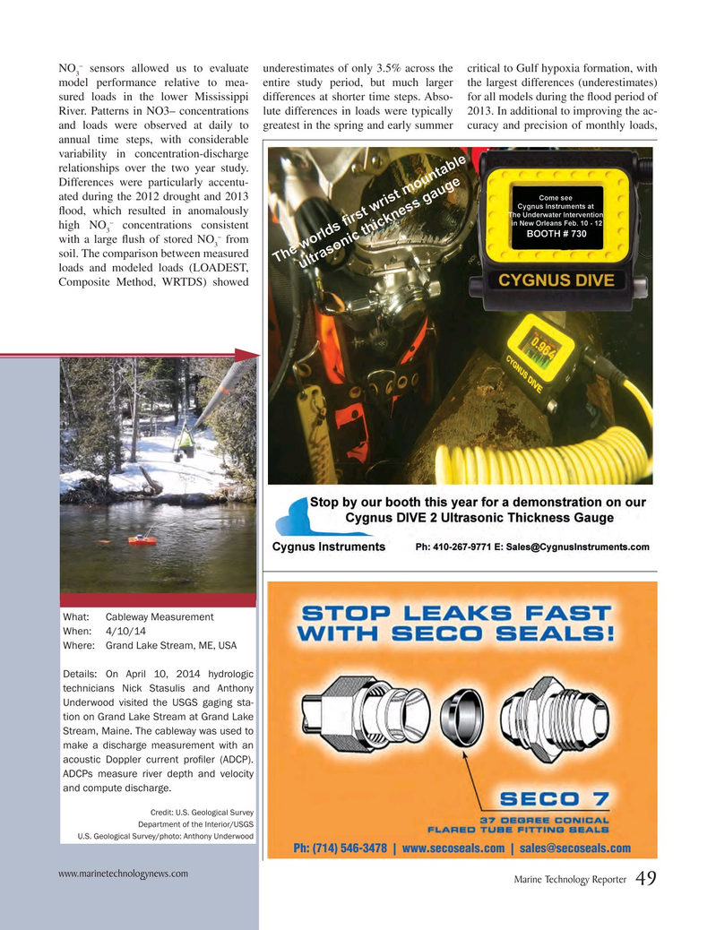 Marine Technology Magazine, page 49,  Nov 2014