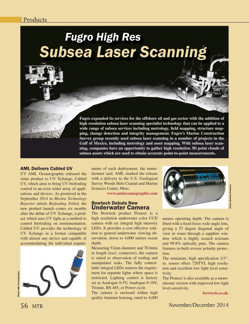 Marine Technology Magazine, page 56,  Nov 2014