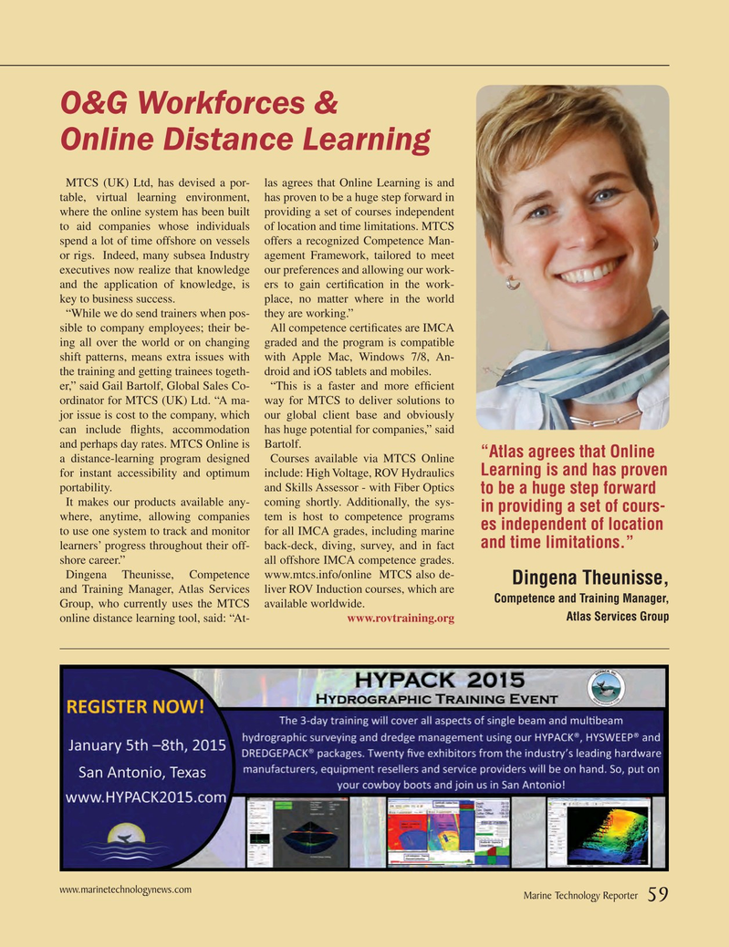 Marine Technology Magazine, page 59,  Nov 2014