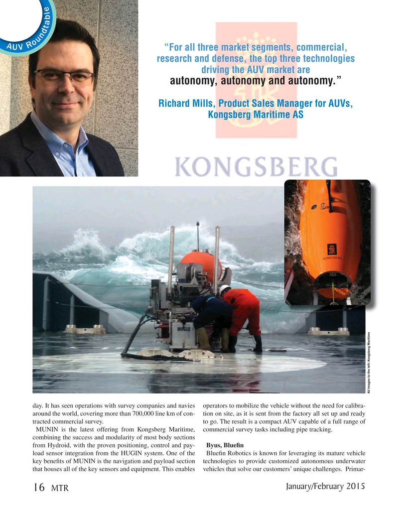 Marine Technology Magazine, page 16,  Jan 2015