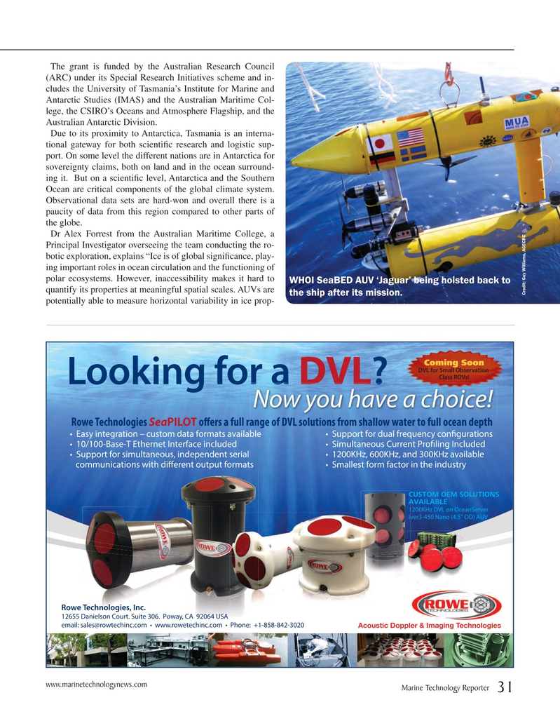 Marine Technology Magazine, page 31,  Jan 2015