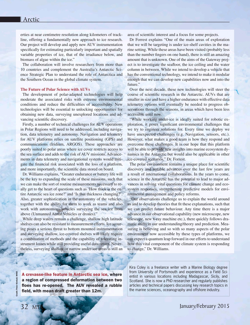 Marine Technology Magazine, page 32,  Jan 2015